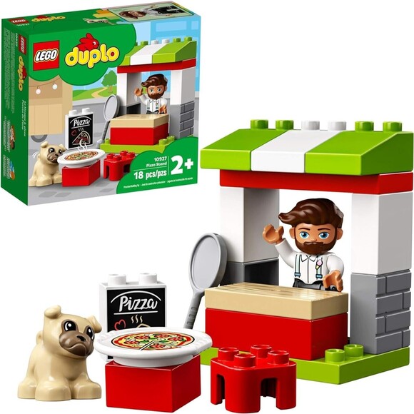 LEGO DUPLO 10927 Pizza Food Stand With Bulldog Building Block Set New & Sealed - Picture 1 of 15